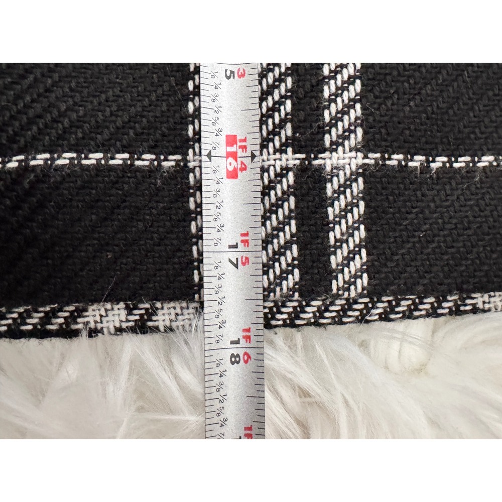 J. Crew Plaid A-Line Skirt‎ Black White Tweed Women's Size 12 - Picture 7 of 8